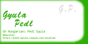 gyula pedl business card